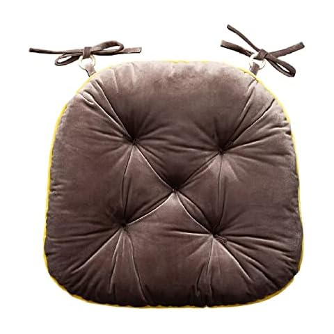 Yadlan Chair Seat Cushion Replacement Dining Room 6 Pack, Kitchen Chair Cushions Set Of 6 Farmhouse, Soft Velvet Chair Pads 16x16, 6cm Extra Thick Multifunctional Indoor Outdoor Chair Cushions Coffee Cover