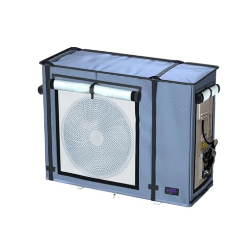 Image of NGB Mini Split Cover, Outdoor Unit Cover for Air Conditioning Condensing HVAC,35.4x15.4x27.5 Inches, Waterproof, Windproof, Snowproof, For All Seasons,Grey Color.