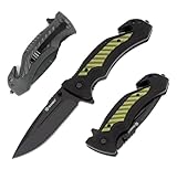 Ganzo G628-GR EDC Folding Pocket Knife Razor Sharp 8Cr14 Blade PP Handle with Clip Outdoor Hunting Fishing Hiking Folder Best Gift for Men (Green)
