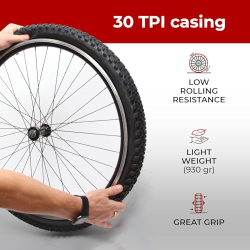 Fincci Pair 27.5 x 2.35 Bike Tire – Foldable Black 27.5