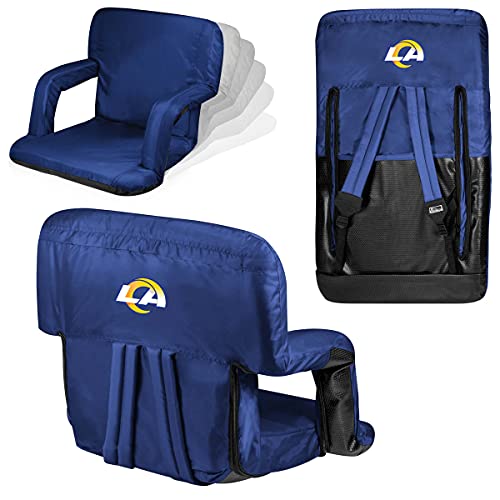 Image of PICNIC TIME Navy Los Angeles Rams Ventura Seat Portable Recliner Chair,618-00-138-334-2