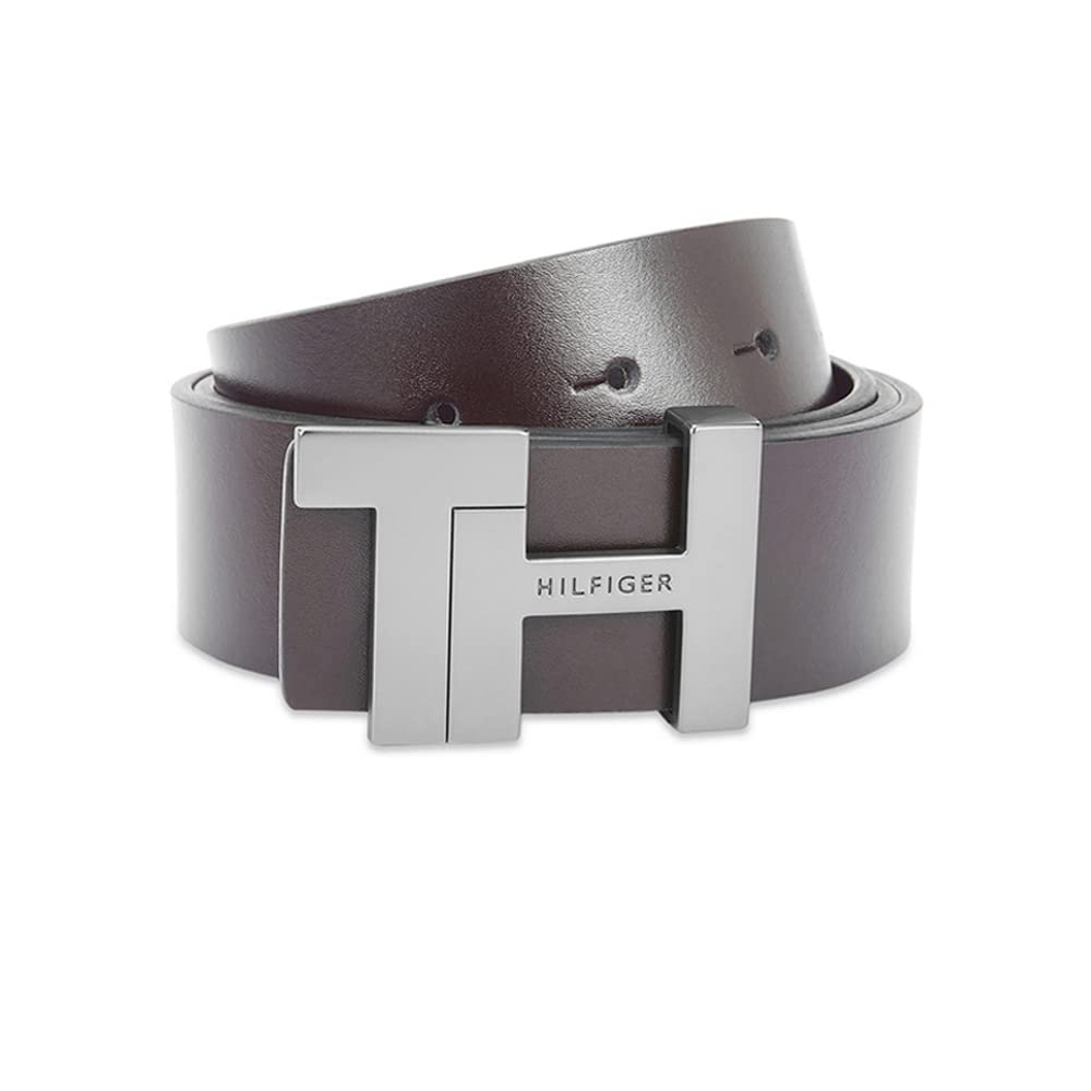 Solid Leather Mens Formal Reversible Belt (BLACK, FRSZ)-image-4