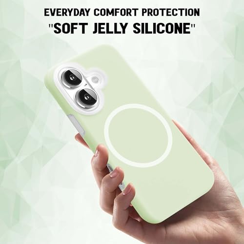 Image of Kratos Soft Silicone Case Cover Compatible with iPhone 16 - Everyday Comfort Protection, Wireless Magnetic Charging Case with Raised Edge Camera & Screen Protection, Shock-Resistant Design