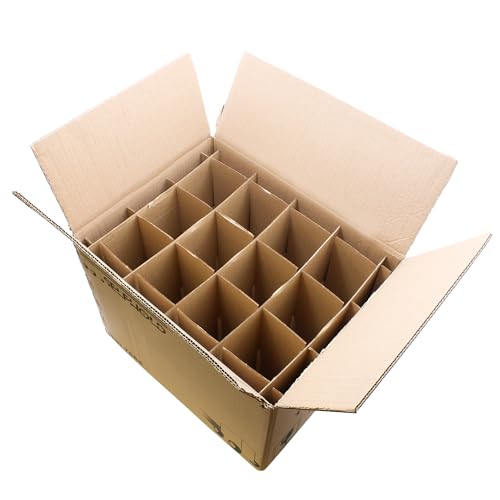 SelfHold Double Wall 12 Bottle Wine Shipping Box with Dividers (450 x 350 x 310mm) - Strong Cardboard Shipping Box | Wine Storage Box (5)