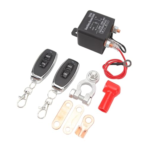 Remote Battery Shut Off Switch Dual Battery Disconnect with Low Power Standby Remote Control for Car Easy Installation