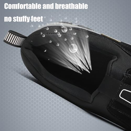 Dallader Orthopedic Walking Shoes Hiking Shoes Mens, Dallader Comfortable Waterproof Orthopedic Shoes, Slip-On Outdoor Sneakers(Black,US 13.5)4