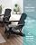 SUUNYN Folding Adirondack Chair 4 Pack, HDPE All-Weather Fire Pit Chairs, Plastic Adirondack Chairs with 2 Cup Holder, Outdoor Lawn Chair for Patio Garden (Black)