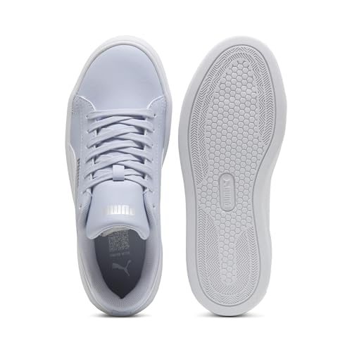 PUMA Women's Smash Platform V3 Sneaker, Cool Weather White Silver, 6.54