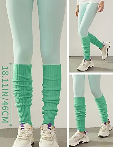 Image of v28 Women Warm Leg Warmers 80s Retro Party Costume Knit Ballet Neon Long Socks