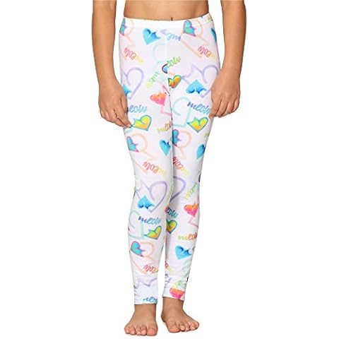 Merry Style Girl's Long Leggings with Hearts Cover