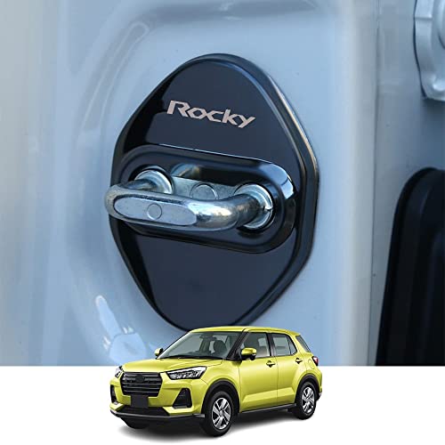 Kakash ダイハツ専用ステンレスドアロックカバー 保護バックルカバー 防錆 ラッチストップ インテリアモールディング ステンレス スチールカースタイリング プ外装カスタムパーツ アクセサリー爪キズ防止 防止防塵 取り付け簡単 車種専用設計4点セット(ブ