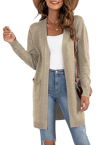 Image of VIISHOW Women's Classic Cardigans Long Sleeve Open Front Casual Knit Cardigan Sweaters Coat Soft Outwear