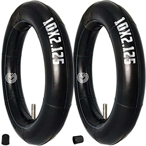 MOOVMOOV E-Scooter Schlauch 10x2.125 - Mit geradem Ventil - Kompatibel mit den E-Scooter Reifen Ninebot Segway Roller F25, F30, F40, etc. - Premium Qualität für 10 Zoll Elektroroller Reifen Cover