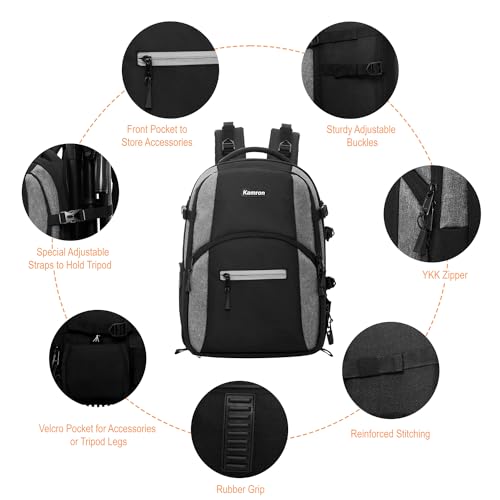 Kamron A91 Backpack Camera Bag with Laptop Compartment for DSLR Camera, Lenses, Tripod Monopod & Other Accessories - Image 7