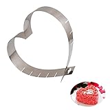 Größe:88*5cm ODN 1 Stück Rostfreier Edelstahl Herz-Tortenring Herz-Backrahmen