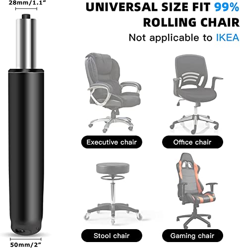 Image of Omyoffice 2.5 inch Office Chair Gas Lift Cylinder-Office Chair Replacement Parts,Universal Size Fits Most Chairs,Heavy Duty Gas Lift Hydraulic /Pneumatic Piston