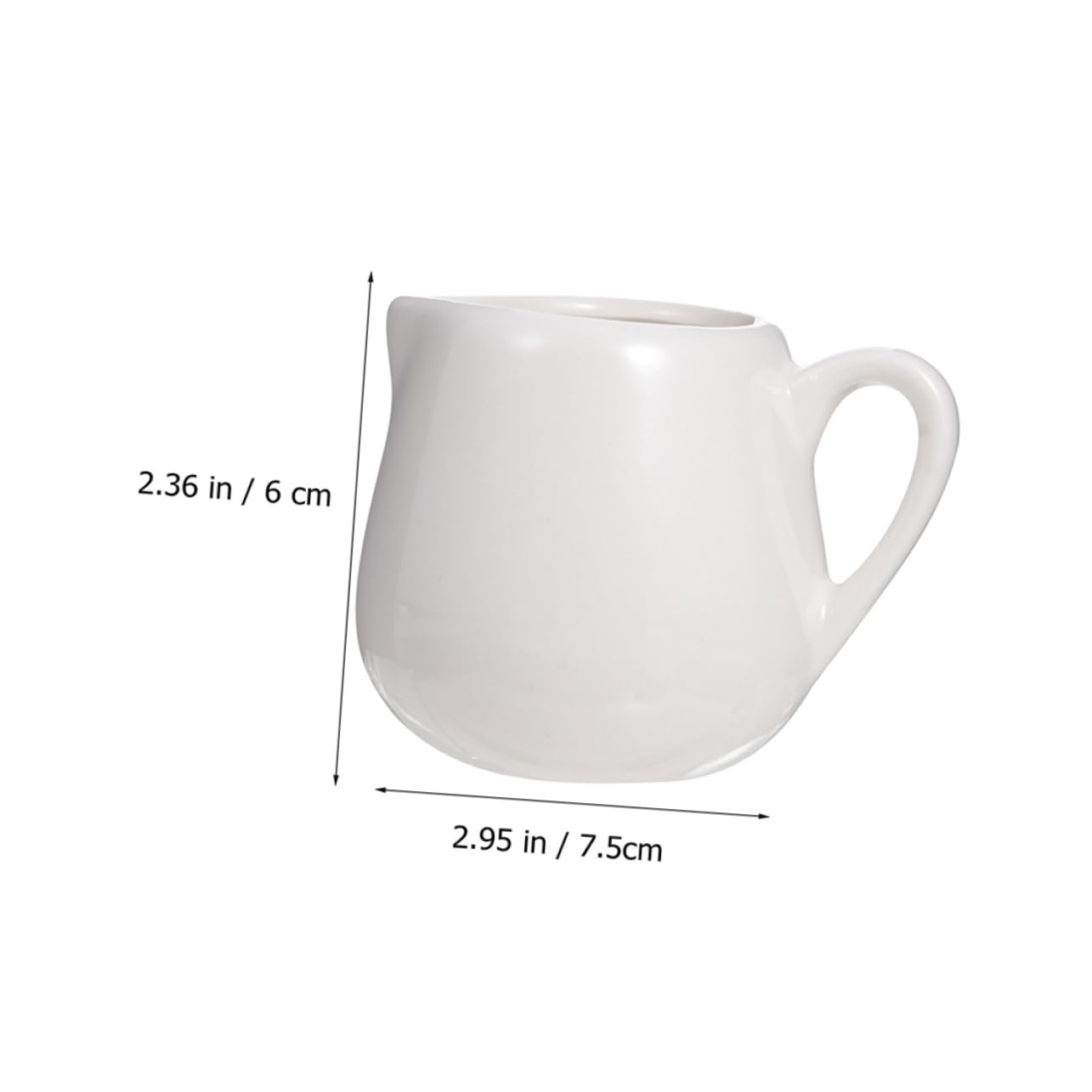 Unomor 4pcs Coffee Milk Jug Porcelain Creamer Cup Mini Coffee Syrup Tea Creamer Pitcher Coffee Creamers Coffee Syrup Dispenser Syrup Pitcher Milk Frothing Holder Sauce Jug White Ceramics