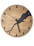 DECOCRAY Orologio da Parete in Legno Moderno 30 cm – Design Silenzioso e Decorativo con Numeri 3D | Orologio da Muro Elegante per Cucina, Soggiorno, Camera o Ufficio – Orologio Minimal