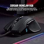 CORSAIR IRONCLAW RGB Fils FPS/MOBA Souris de jeu – 18,000 DPI – 7 Boutons programmables – Conçu pour les grandes mains – iCUE Compatible – PC, - C'est pas vrai. PS5, PS4, Xbox – noir