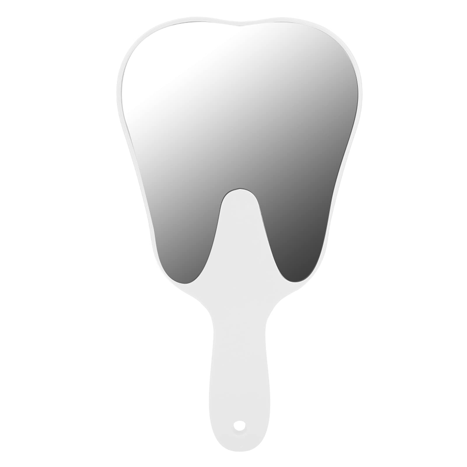 Espejo De Mano En Forma De Diente Espejo De Maquillaje Lindo Espejos Dentales De Plástico De Mano Con Mango Espejo De Mano Cosmético Para Mujeres Hombres Accesorio Dental(White)