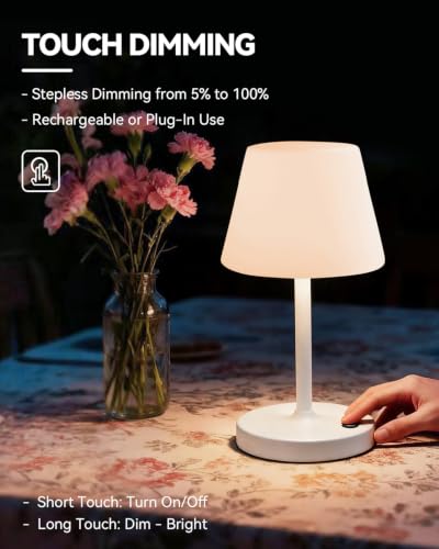 Image of SAIWEYA Outdoor Waterproof Shower Lamp, 8000mAh Rechargeable Bathroom Lamp