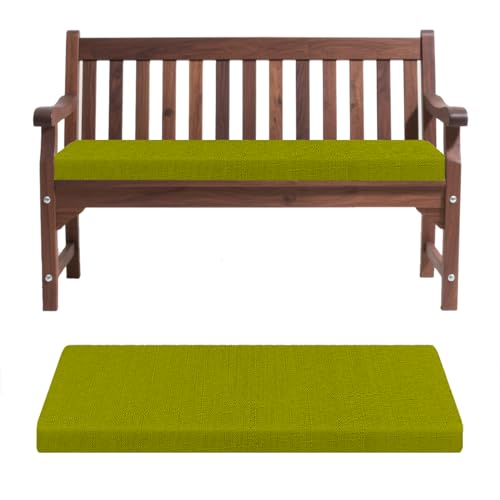 Cojín de banco de jardín, antideslizante, lavable, para muebles de interior/exterior, cojín personalizado para asiento de ventana, color verde hierba, 140 x 45 x 5 cm, perfecto para columpios de patio