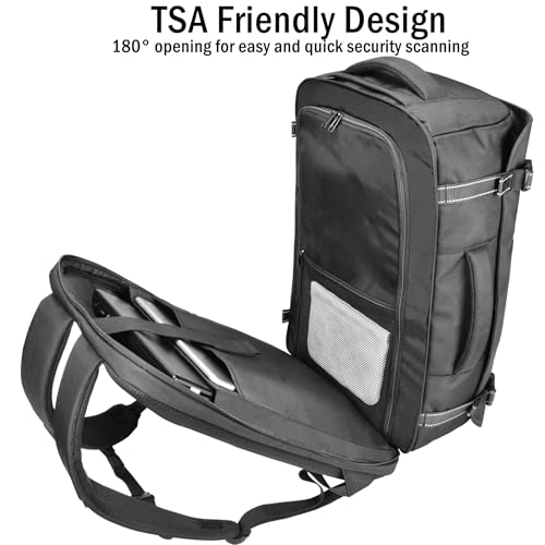 Laptop Backpack Carry-on, 40L Travel Backpacks, Lightweight Business Rucksack,TSA Friendly Airline Flight Approved Weekender Bag Daypack, Larger Durable Backpack Fits 17.3 Inch Laptop3