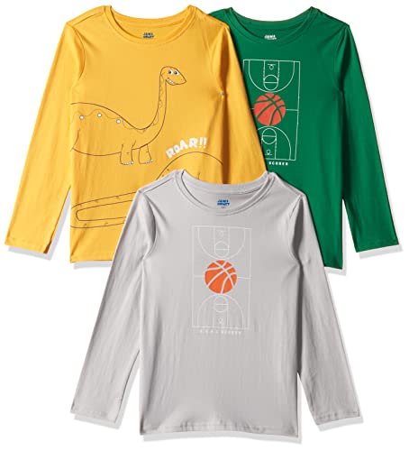 Image of Amazon Brand - Jam & Honey Boy's Printed Regular Fit Full Sleeves T-Shirt | Age 2-12 Years