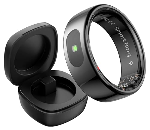 Yeforu Smart Ring Men Women Fitness Ring with Touch Button Heart Rate Monitor Sleep Ring Message Reminder Smart Rings Oxygen Health Tracker for Android & iOS Phones