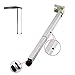 Gambe per Mobili in Acciaio Inossidabile,Piedini da Barra Tavolo per Pieghevoli Telescopica,per Gabinetto/Tavoli da Pranzo,50-130cm,Base Protettiva Regolabile,con Viti (70cm/27.6in)