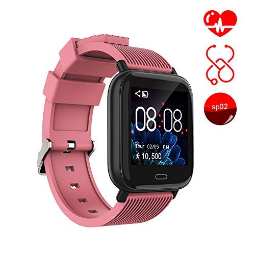Ayete Smartwatch Fitness Tracker con frecuencia cardíaca Monitoreo de la presión Arterial Salud Deporte Reloj Impermeable IP67 Reloj de Pulsera Cámara remota Pulsera Inteligente