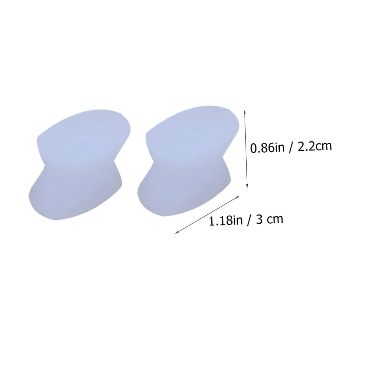 LALAFINA 1set White Separators for Overlapping Ergonomic Foot Comfortable Breathable Design for Bunion Relief Fits Shoes 8pcs