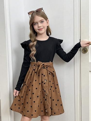 Image of TAGAS Girls Floral Dress | Lavender Flower Print Dressess for Kids | Soft Summer Frock| Casual Birthday & Occasion Wear|