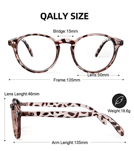 Image of Womens Round Blue Light Blocking Glasses Anti Eye Strain Glasses Clear Lens Computer Eyeglasses with Filter UV Light