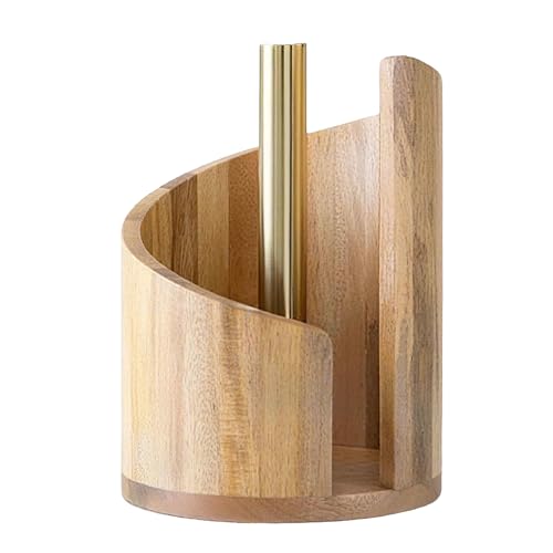 Imagen de Mountain Paper Towel Dispenser with Mango Wood Base and Iron Frame