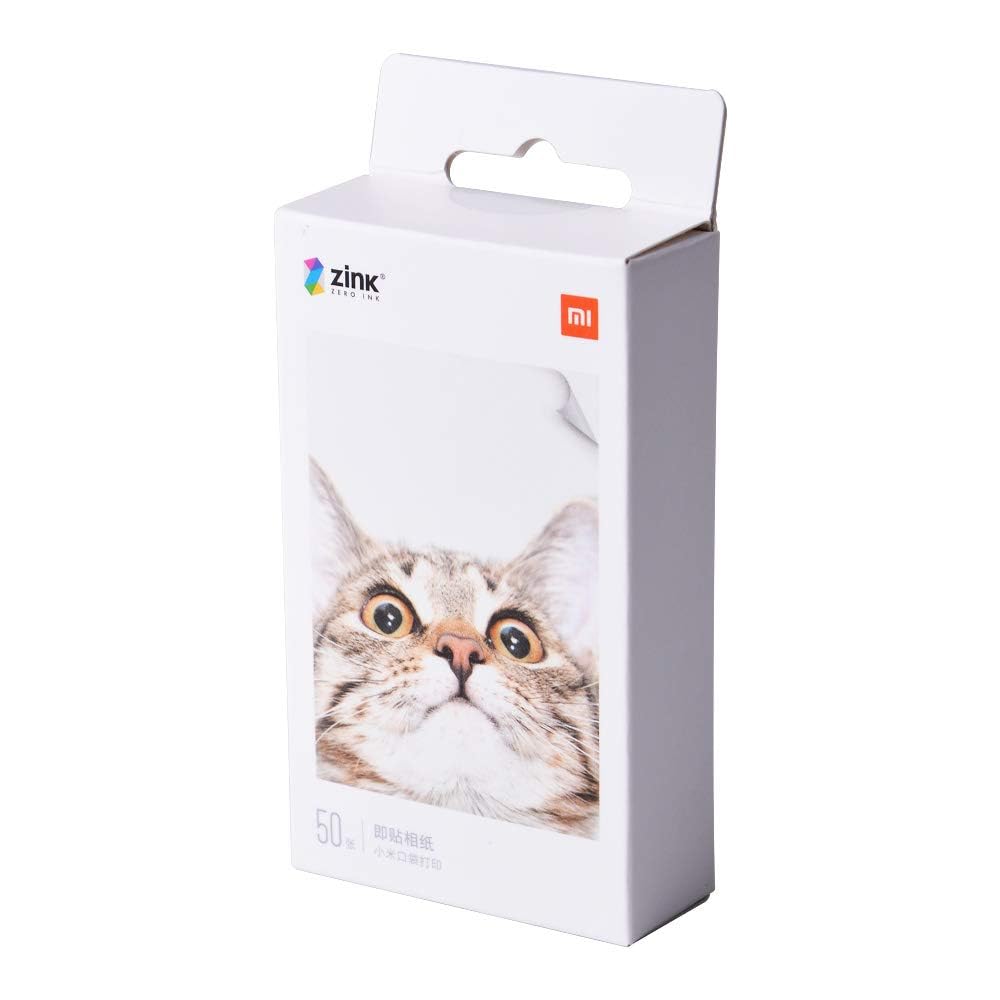 Selbstklebendes Fotopapier, 50 x 76 mm, 50 Blatt (5 Packungen mit 10), kompatibel mit Xiaomi-Druckern, ohne ZINK-Tinte, für tragbare Mini-Drucker