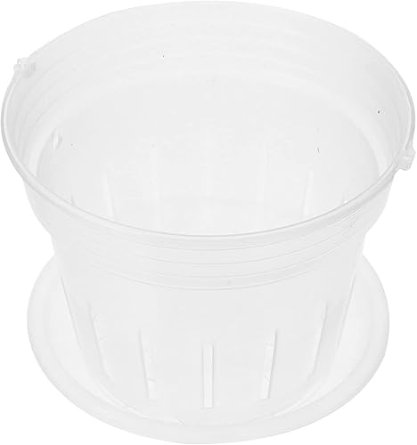 Macetas colgantes de interior, maceta flexible para guardería, maceta de plástico con agujeros de drenaje y platillo desmontable, macetas para