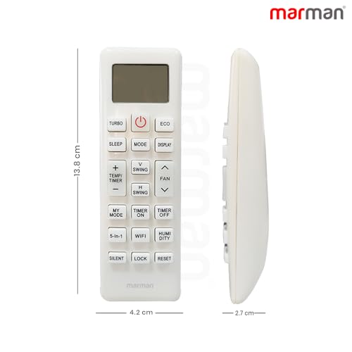Image of marman Compatible with Lloyd AC Remote Original Model 253 Suitable for 1 | 1.5 | 2 Ton Split and Window Air Conditioner - Match Remote Key by Key with Existing Remote Control