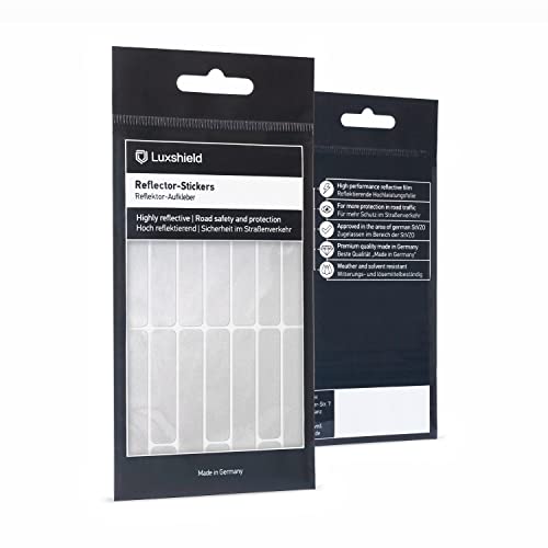 Luxshield Set d'autocollants réfléchissants - Bandes pour vélo Scooter Poussette - Stickers Rétro Réfléchissants pour Autocollants Haute Visibilité Cover
