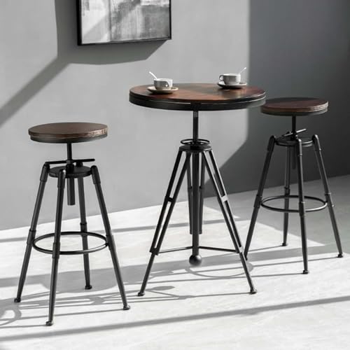 Tabourets de bar cuisine bleu sarcelle bois pivotants 360
