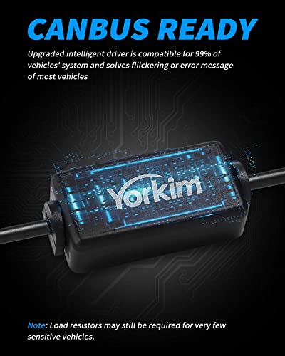 Yorkim 9005 Led Headlight Bulbs Canbus Ready 16000Lm Super Bright Hb3 Led Headlight Bulb With Cooling Fan, H10 Led Fog Light Bulbs 9140 Led 9145 6500K Xenon White, Pack Of 2 #TOP6