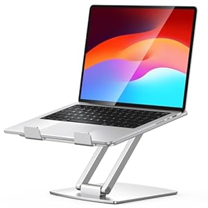 CIRYCASE Laptop Ständer, Aluminium Ergonomischer Laptop Stand, Laptopständer Höhenverstellbar Faltbar, Belüftet Kühlung & Tragbar Notebook Ständer Kompatibel mit MacBook Air/Pro, Allen Laptops 10-16"