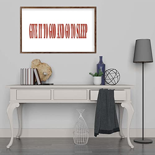 Panneau mural en bois Give It to God pour une chambre apaisante et rustique