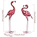 XONOR Metal Flamingo Garden Statues Red Flamingo Yard Art Outdoor Sculptures for Home Patio Lawn Backyard Décor, Set of 2