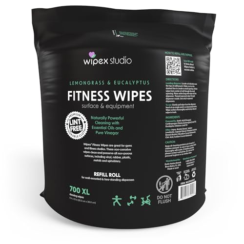 Wipex gym wipes lemongrass eucalyptus vinegar