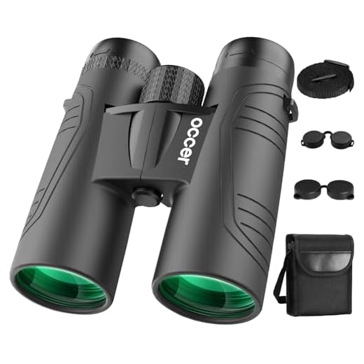 15x42 Binoculars for Adults High Powered - Occer HD Lightweight Travel Hunting Binoculars with Clear Low Light Vision for Bird Watching, Whale Watching, Camping -Black