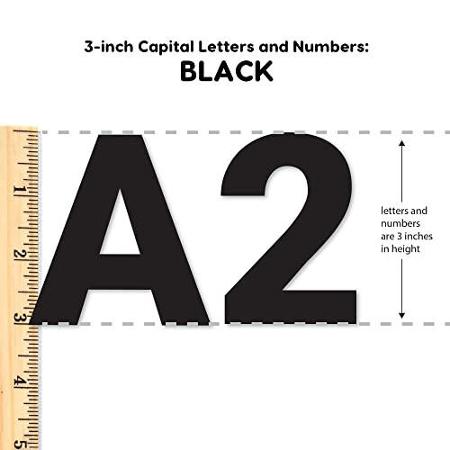Freshcut Crafts | Bulletin Board Letters & Numbers, Black 3 In. Capital Alphabet Letters, Numbers, Punctuation, Us Made Card Stock Punch Out Letters For Posters, Bulletin Boards, Classroom (209 Pc) #TOP1