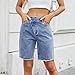 AKTCVVJ Jeans Shorts for Women Elastic Waist Loose Fit Short Pants Fashion Short Jeans Summer Denim Shorts with Pockets