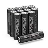 POWEROWL Solar Rechargeable AA Batteries 2800mAh, Wide Temperature Range Battery, Excellent...