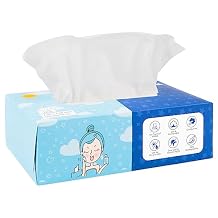 Orighty Disposable Face Towel, Biodegradable Clean Facial Towels, Super Soft Makeup Remover Wipes, Absorbent Facial Wash Cloth for Makeup Removing, Facial Cleansing, Nursing, Outdoor, 100 ct, 1 pack